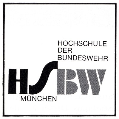 Schwarz-Weiß-Bild: Das Logo der Hochschule der Bundeswehr München