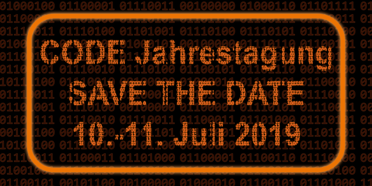 CODE Jahrestagung 2019 – Save the Date