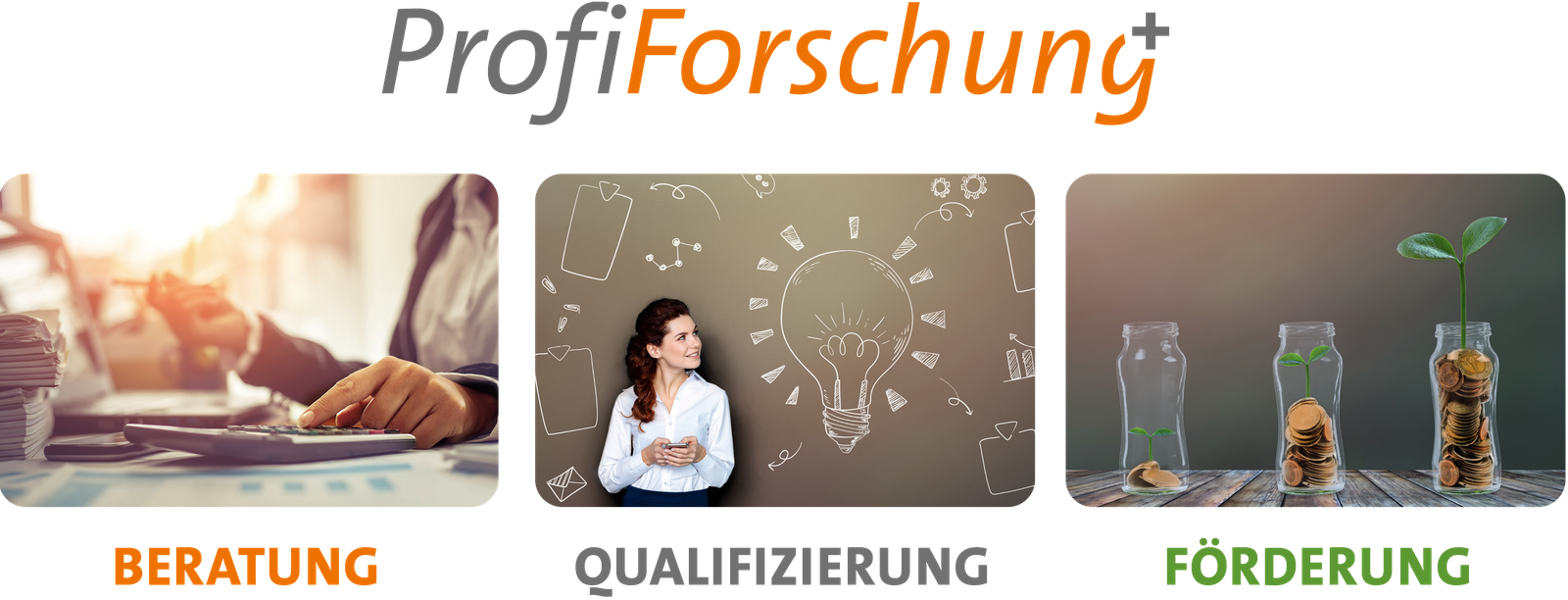 Die drei Säulen von ProfiForschung+ der UniBw M