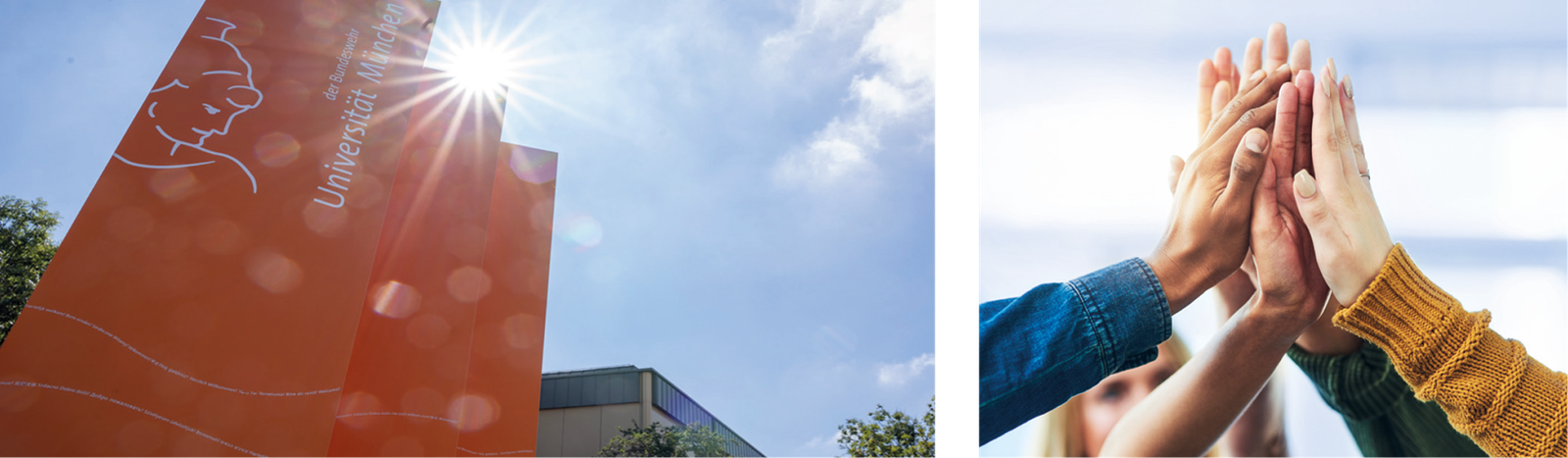Universität der Bundeswehr München – Leitbild für Chancengerechtigkeit und Diversität Zwei Symbolbilder zum Leitbild für Chancengerechtigkeit und Diversität der Universität der Bundeswehr München