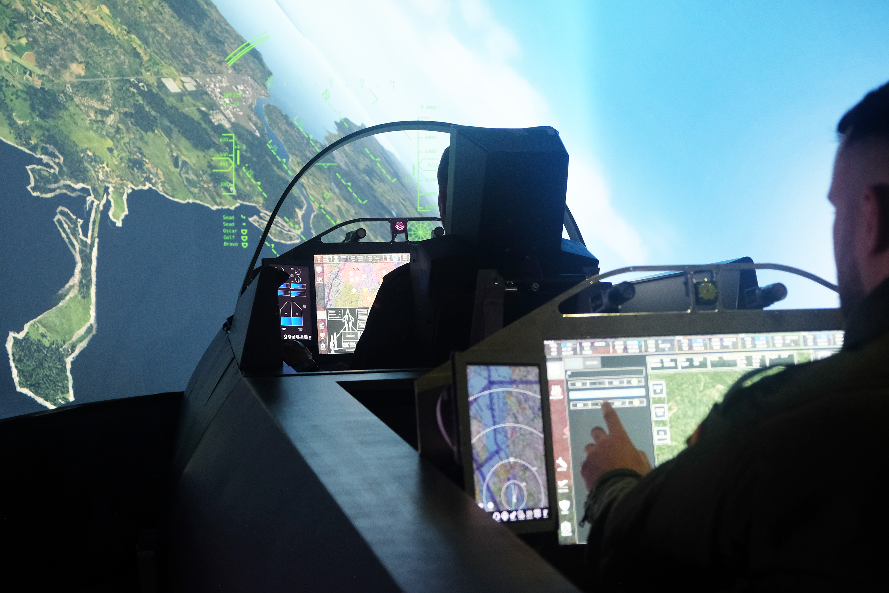 Zweisitziger-Kampfflugzeug-Cockpitsimulator