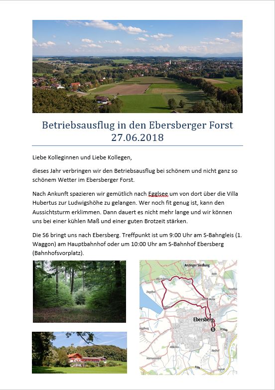 Einladung Ebersberger Forst