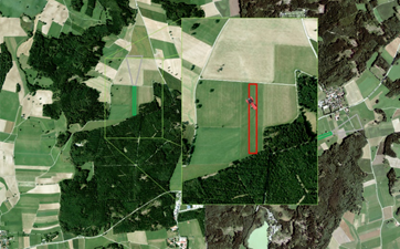 Das System bestimmt vorab potentielle Landefelder aus Geoinformationsdaten nach Lage und Eignung