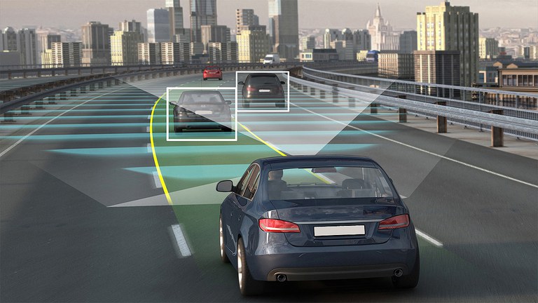 Auto in virtueller Umgebung