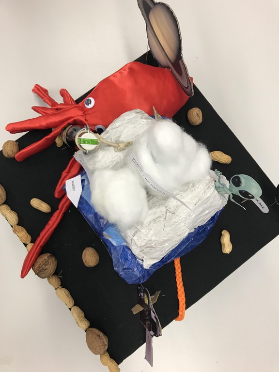 Graduation hat made for Konstantinidis by his colleagues
