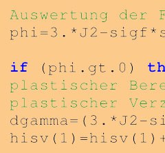 Ausschnitt Finite-Element-Programm-Code