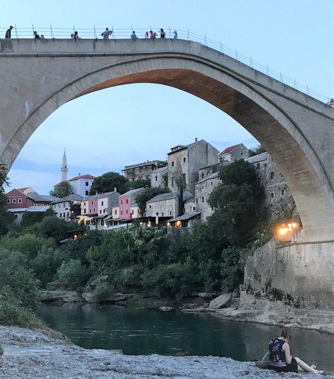 The reconstructed Old Bridge in Mostar