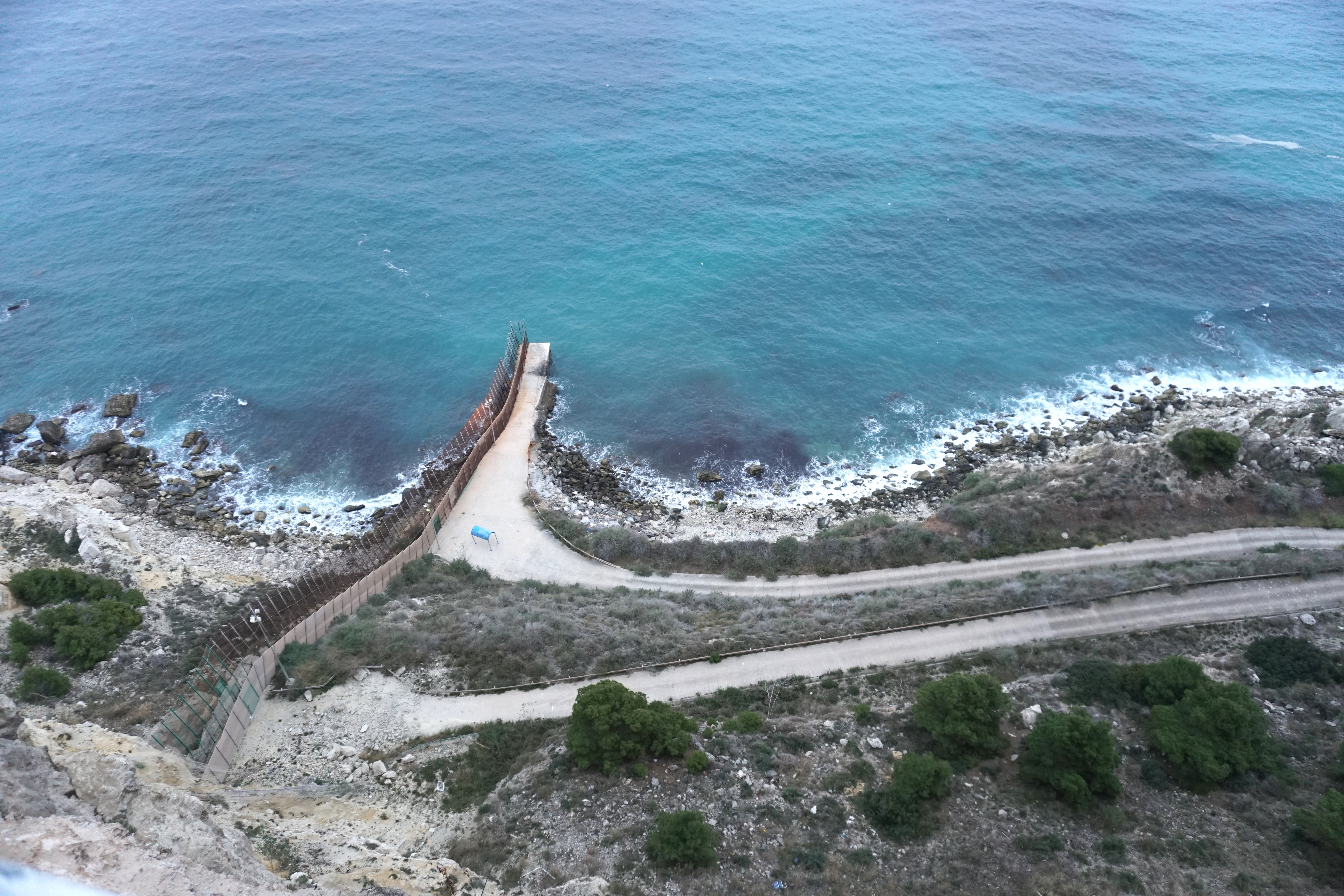 Grenzzaun Melilla Küste